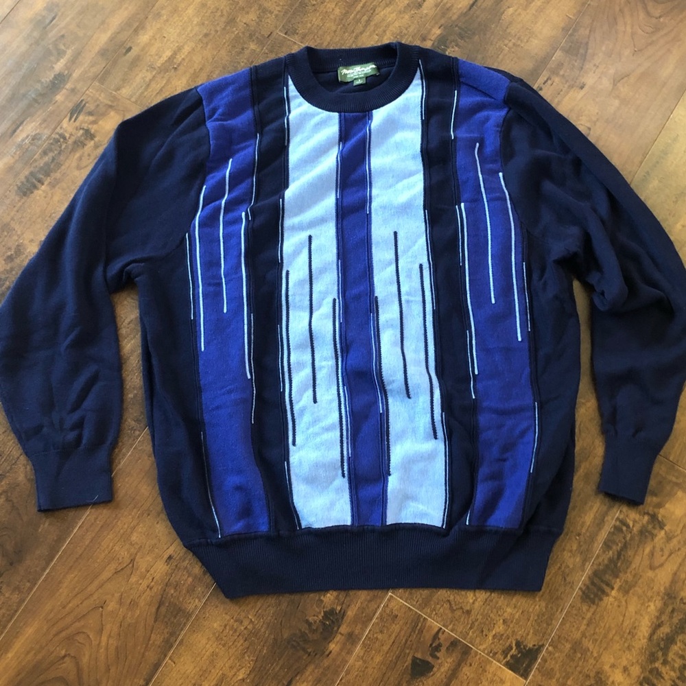 Norm Thompson Striped Cosby Crew Neck Sweater